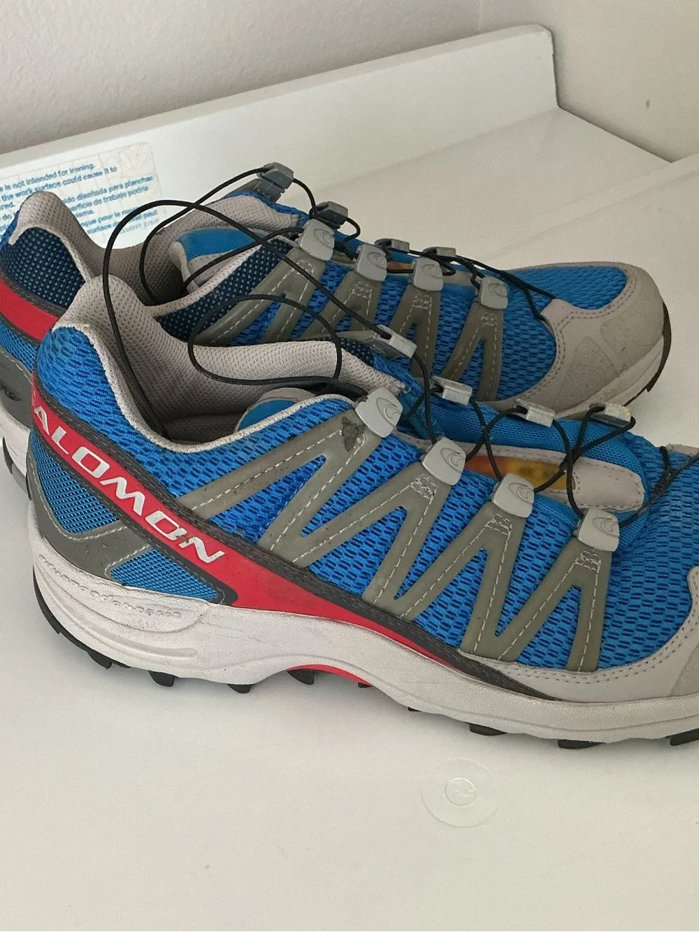 Salomon XA Pro 2 Blue Gray Red Hiking Running Shoes Sz 8.5